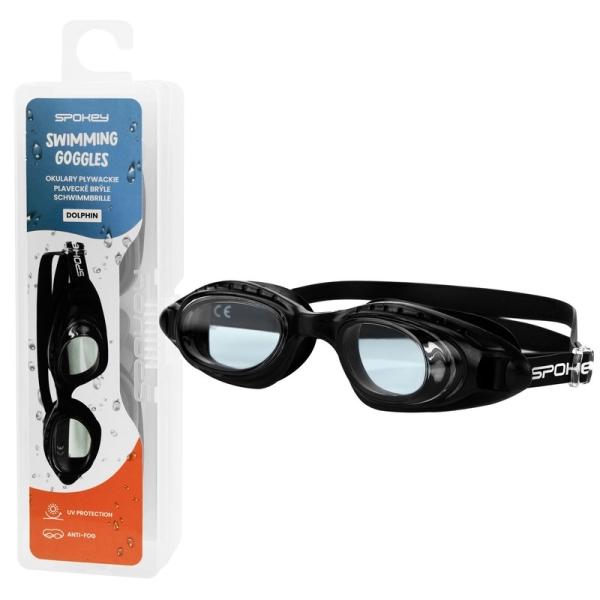Spokey Schwimmbrille, Delphin, Farbe schwarz