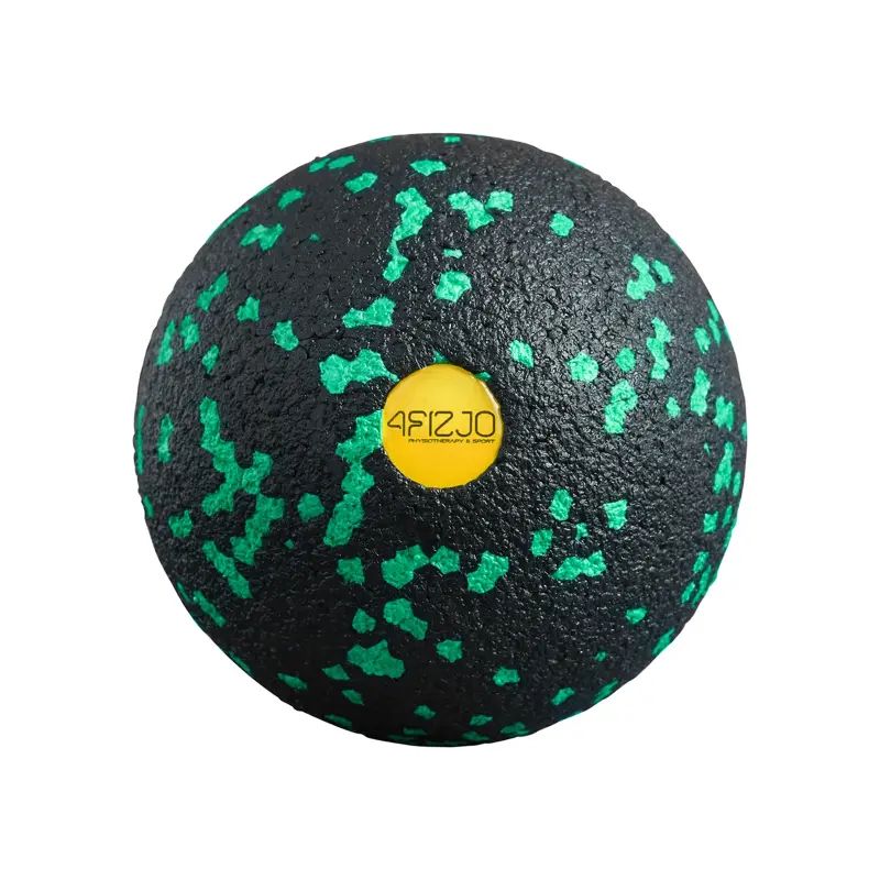 Massageball 8 cm 4FIZJO, Farbe schwarz und grün