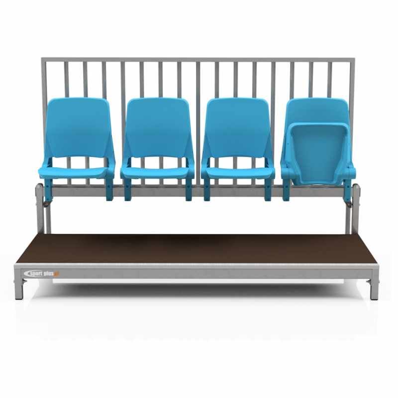 Feste Tribüne mit klappbaren Kunststoffsitzen - Typ TWPS