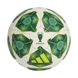 Fotbalový míč Adidas UCL Hard Ground, velikost 5, barva bílá a zelená