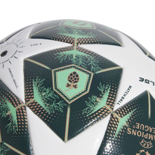 Adidas UCL League Fifa Kvalitní fotbalový míč, velikost 5, barva bílá a zelená