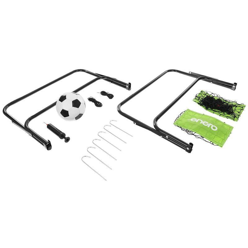 Satz Enero Metalltore mit Netz, 60 x 45 x 24 cm + Ball und Pumpe