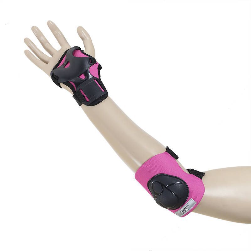 Sada chráničů NILS EXTREME H210, černo-růžová barva