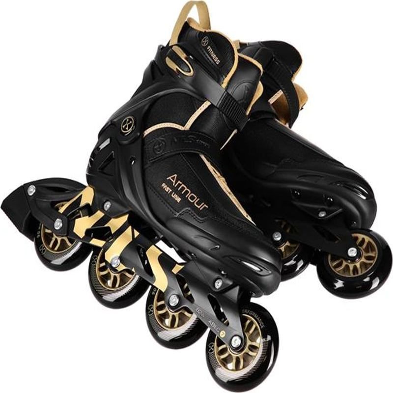 Nils Extreme Armour Inline-Skates, NA22151, Farbe schwarz/gold