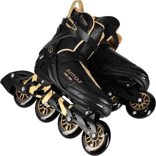Nils Extreme Armour Inline-Skates, NA22151, Farbe schwarz/gold