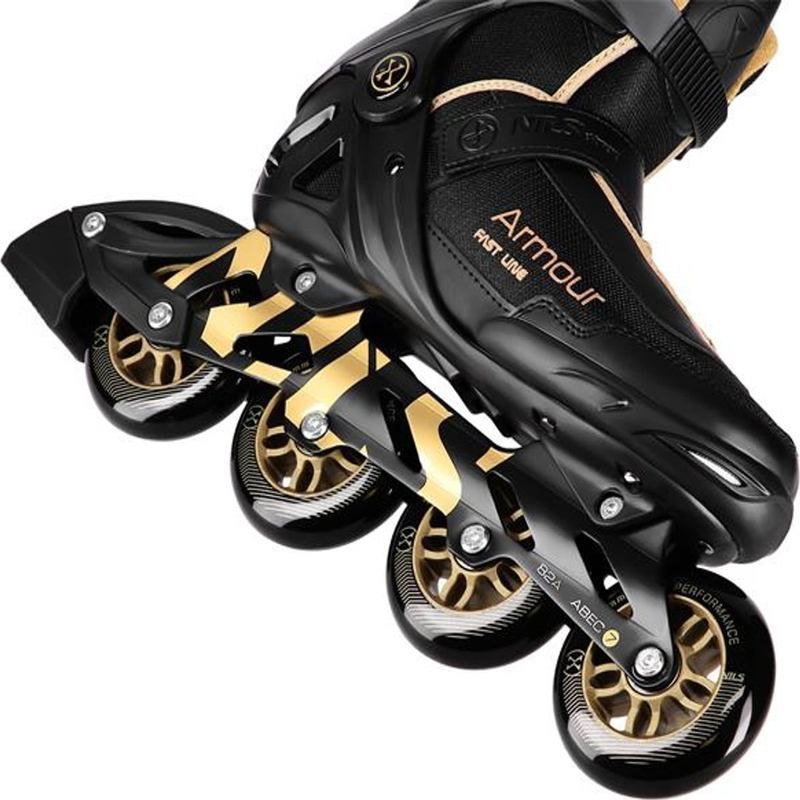 Nils Extreme Armour Inline-Skates, NA22151, Farbe schwarz/gold