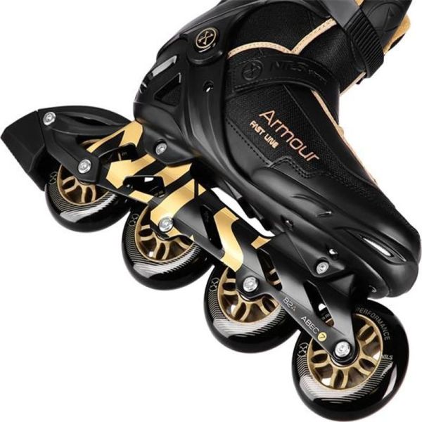 Nils Extreme Armour Inline-Skates, NA22151, Farbe schwarz/gold