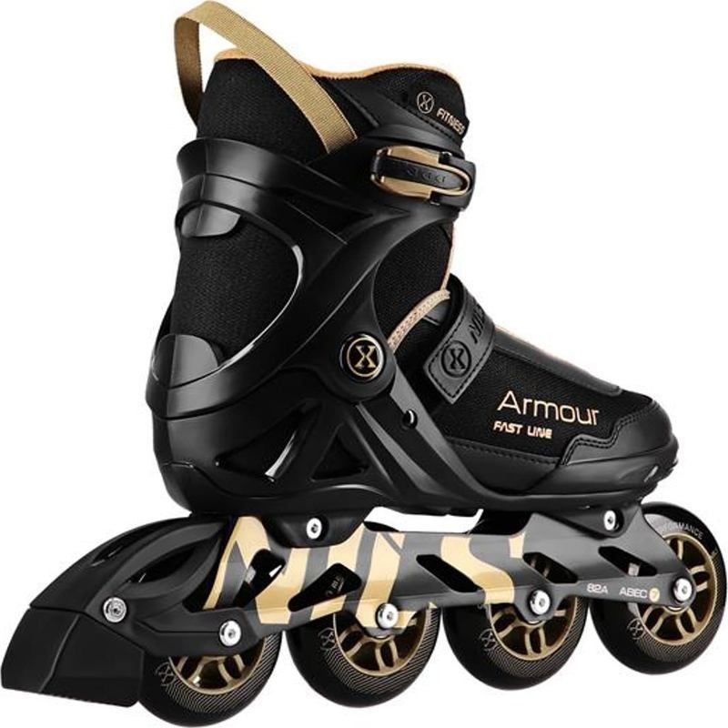 Nils Extreme Armour Inline-Skates, NA22151, Farbe schwarz/gold