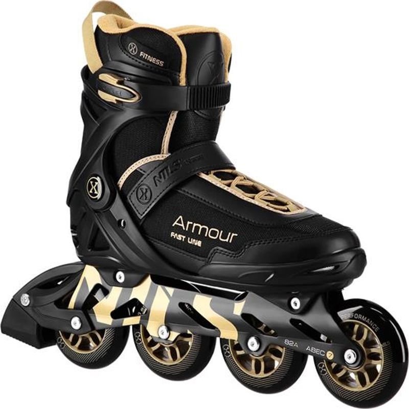 Nils Extreme Armour Inline-Skates, NA22151, Farbe schwarz/gold