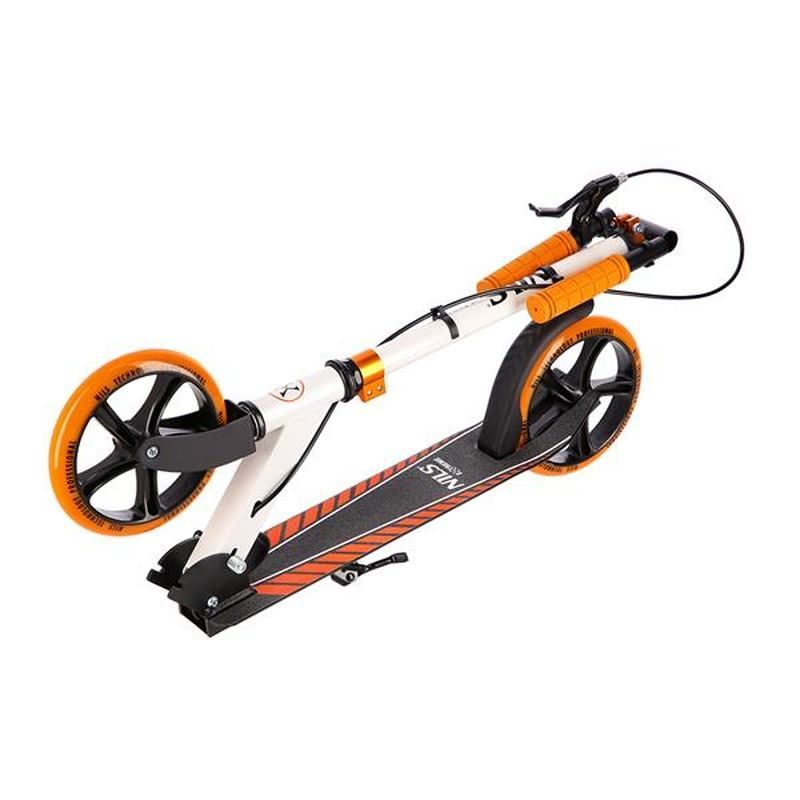 HM0107 koloběžka, NILS EXTREME, bílá, černá a oranžová barva