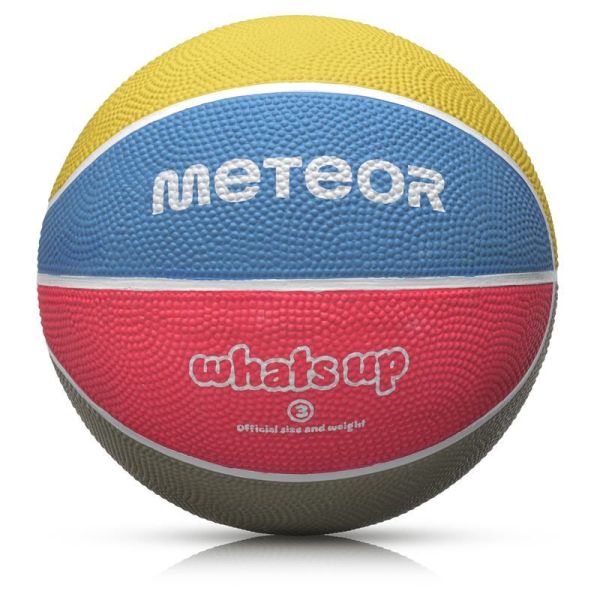 Basketbalový míč Meteor Whats Up, velikost 3, barva fialovo-růžovo-zeleno-růžová Basketbalový míč Meteor Whats Up, velikost 3, barva fialovo-růžovo-zeleno-růžová