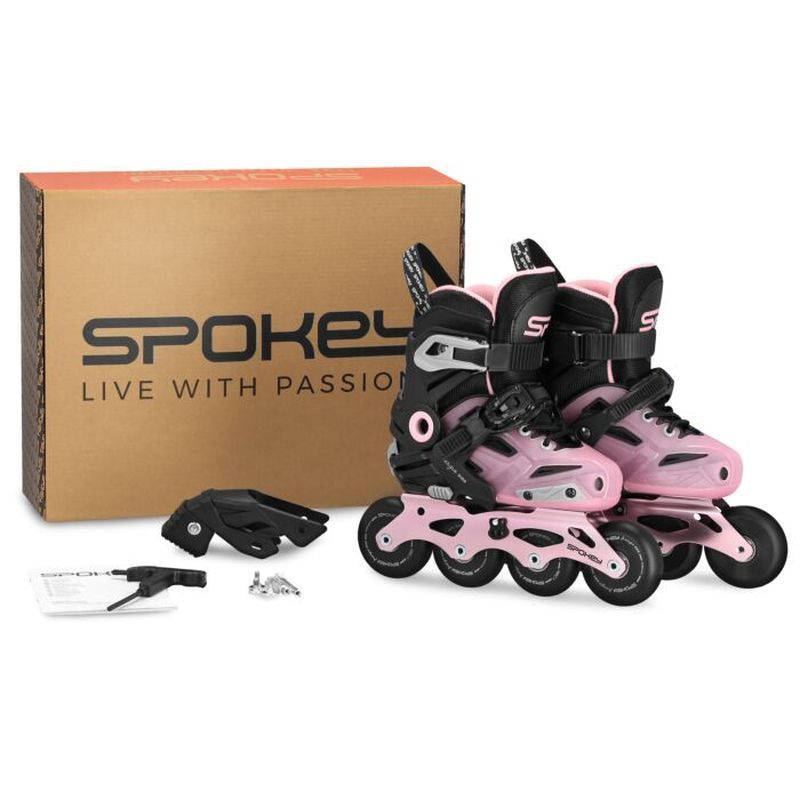 Inline brusle Spokey, Freespo Junior 944626, barva růžová