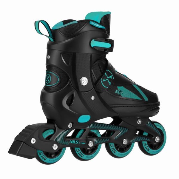 Inline brusle Nils Enzo 2 v 1, NH382, velikost 28/31, barva černá/tyrkysová