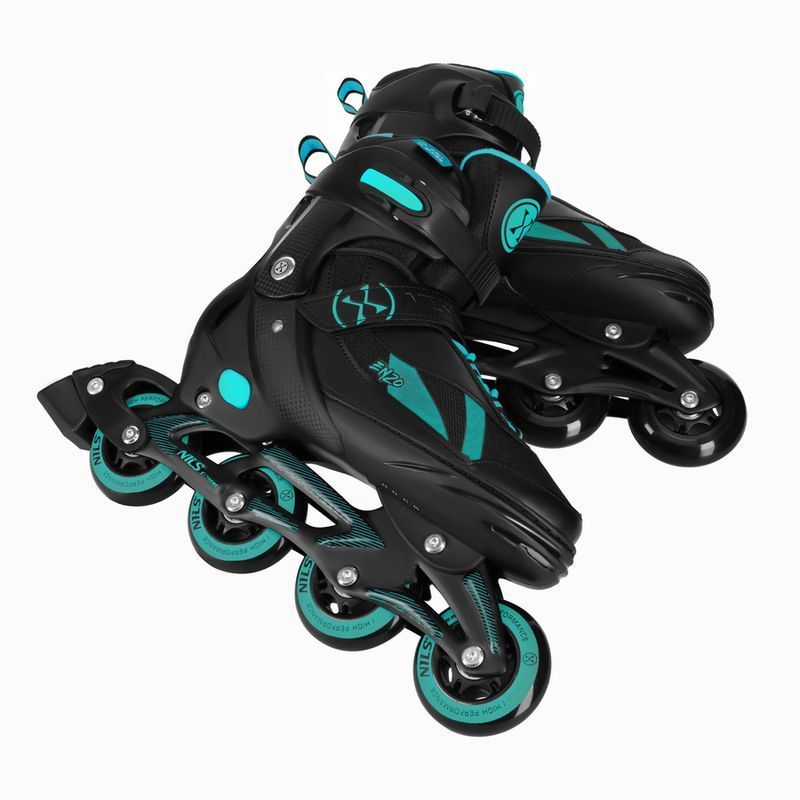 Nils Enzo 2-in-1 Inline-Skates, NH382, Farbe schwarz und türkis