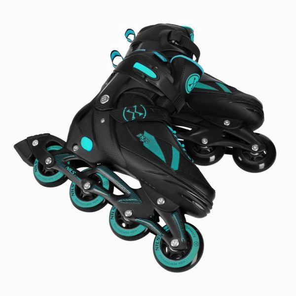 Inline brusle Nils Enzo 2 v 1, NH382, velikost 28/31, barva černá/tyrkysová