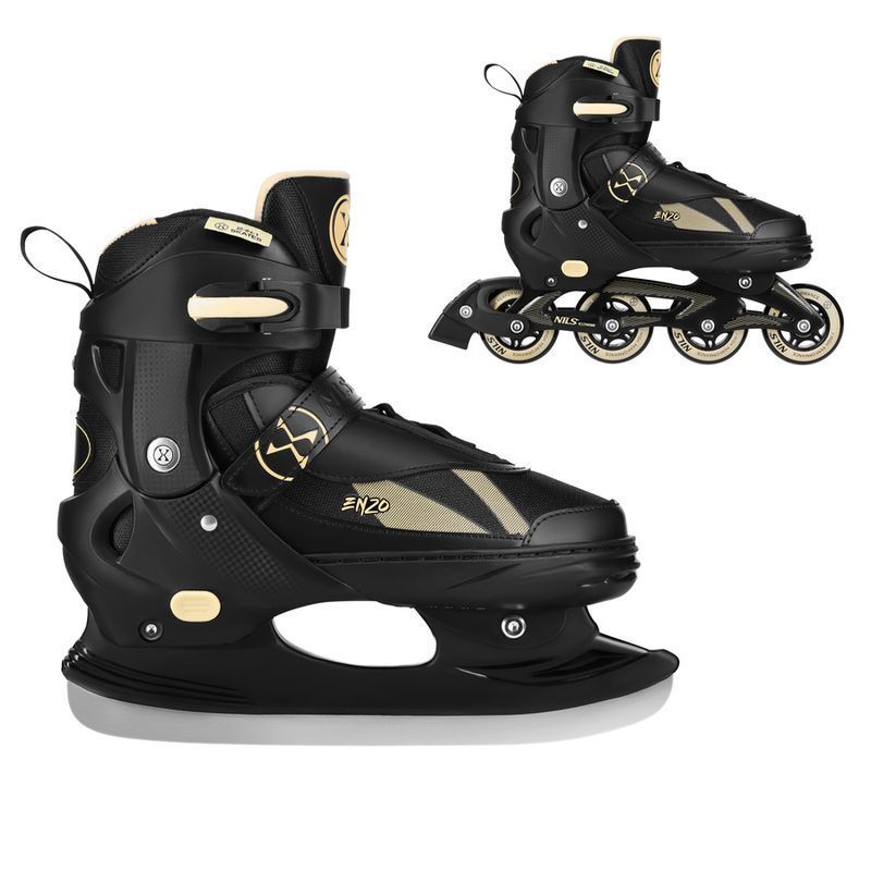 Nils Enzo 2-in-1 Inline-Skates, NH382, Farbe schwarz und beige