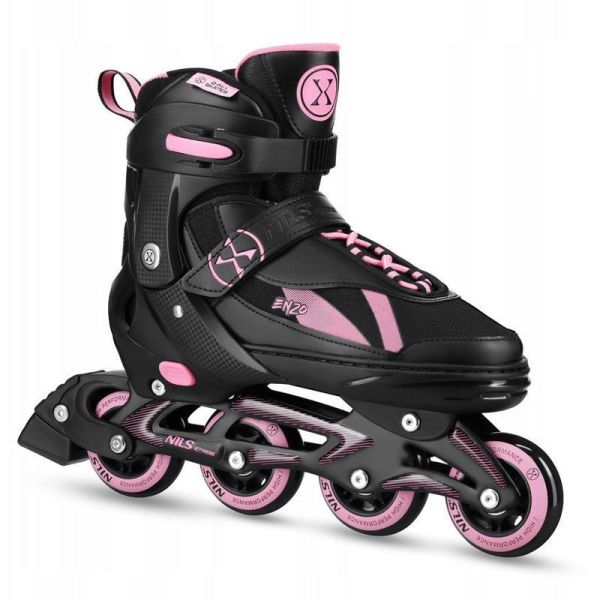 Nils Enzo 2-in-1 Inline-Skates, NH382, Farbe schwarz/rosa