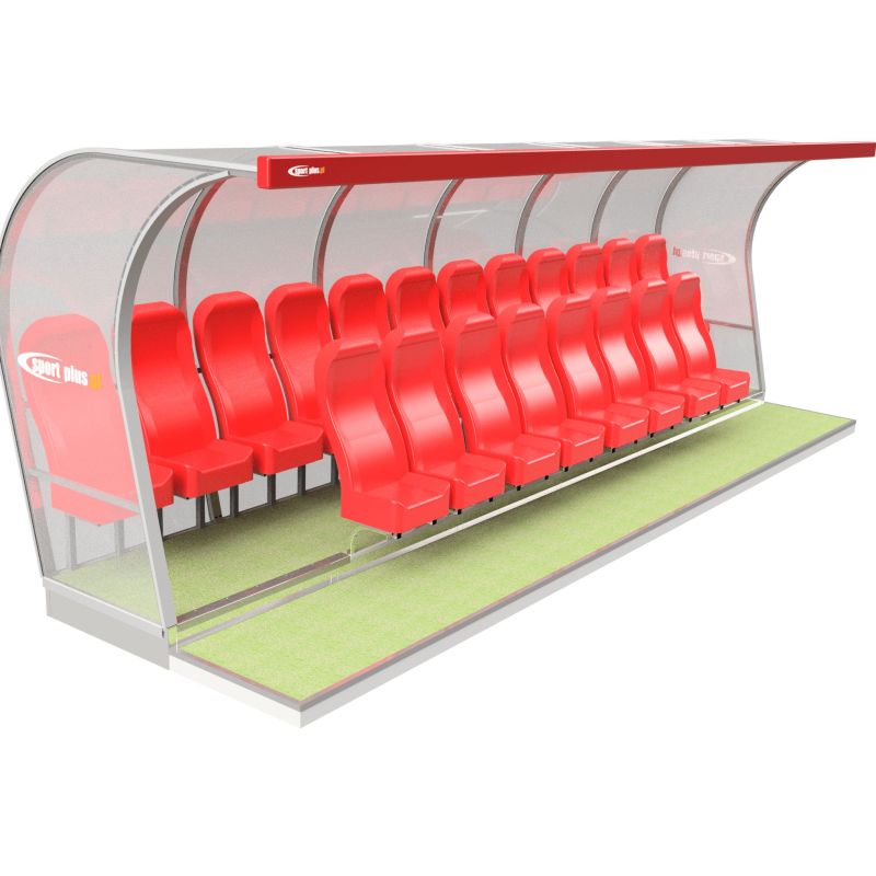 Zweireihige Kabine für Reservespieler