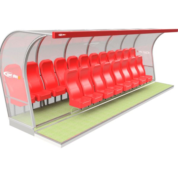 Zweireihige Kabine für Reservespieler