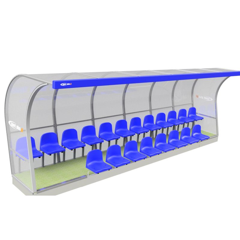 Zweireihige Kabine für Reservespieler