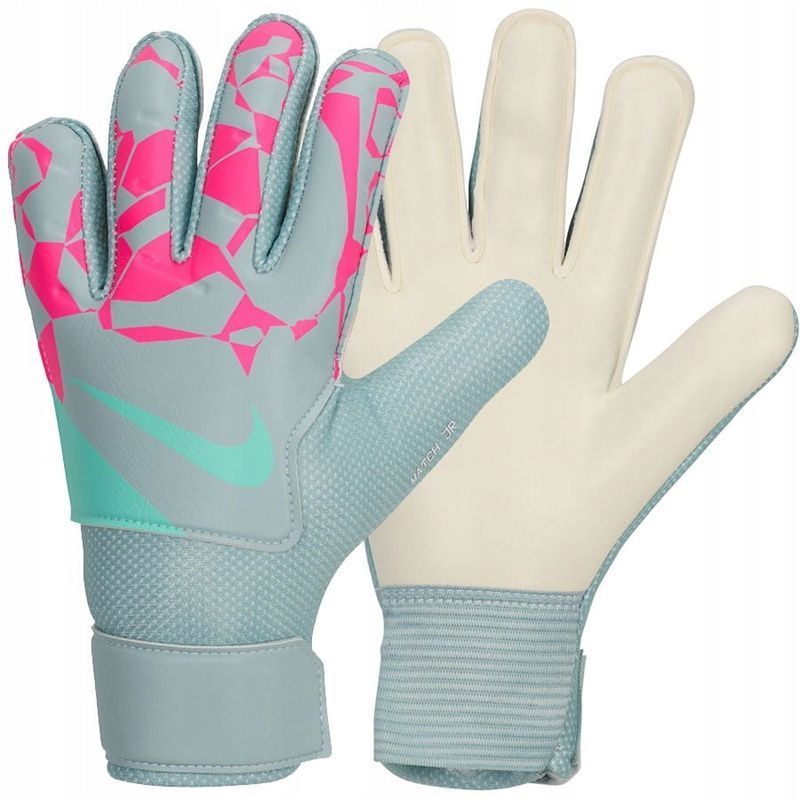 Brankářské rukavice Nike GK Match Jr, mátově růžová barva