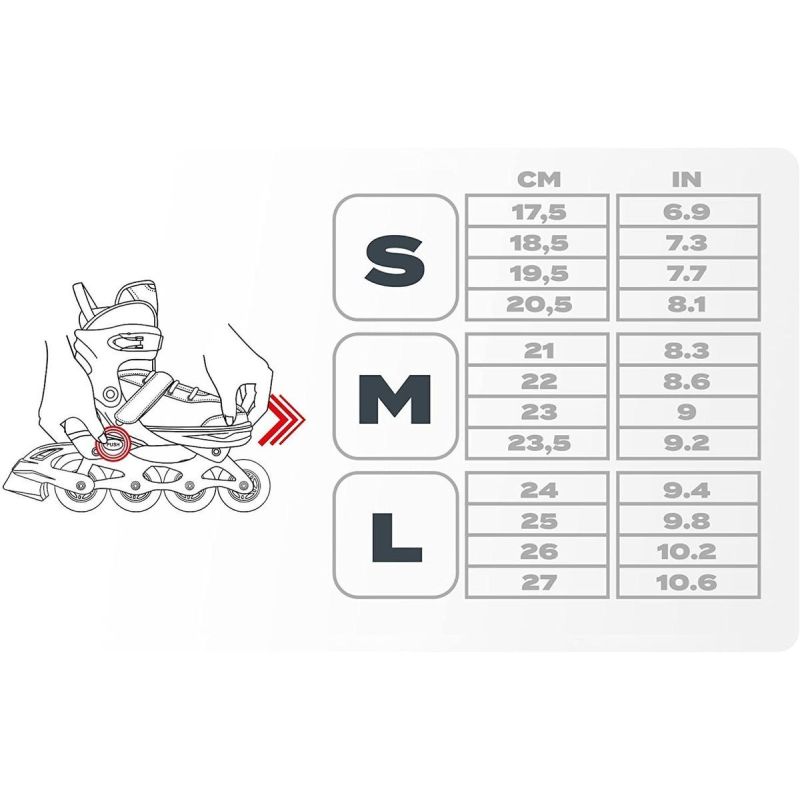 Meteor Cream Rollschuhe, 4 in 1