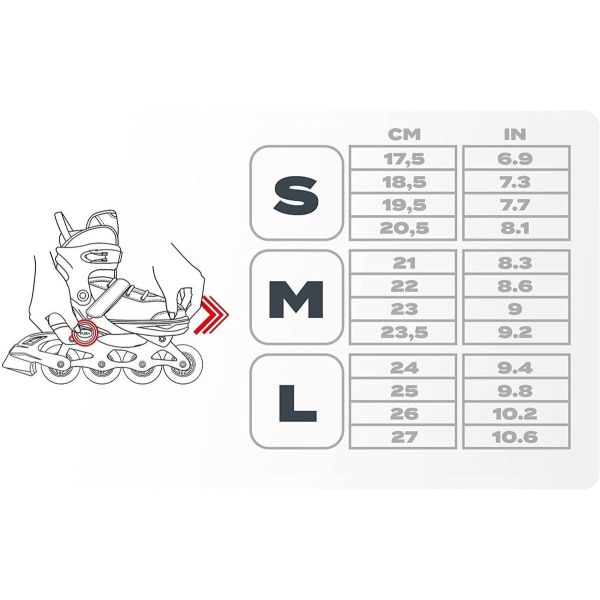 Meteor Cream Rollschuhe, 4 in 1