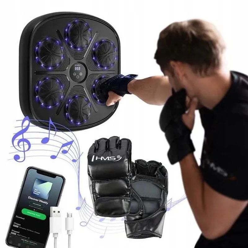Elektronický boxerský štít Nils TB03 s rukavicemi,