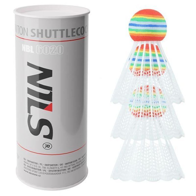 Badmintonový raketoplán NILS NBL6020, nylonový, bílý