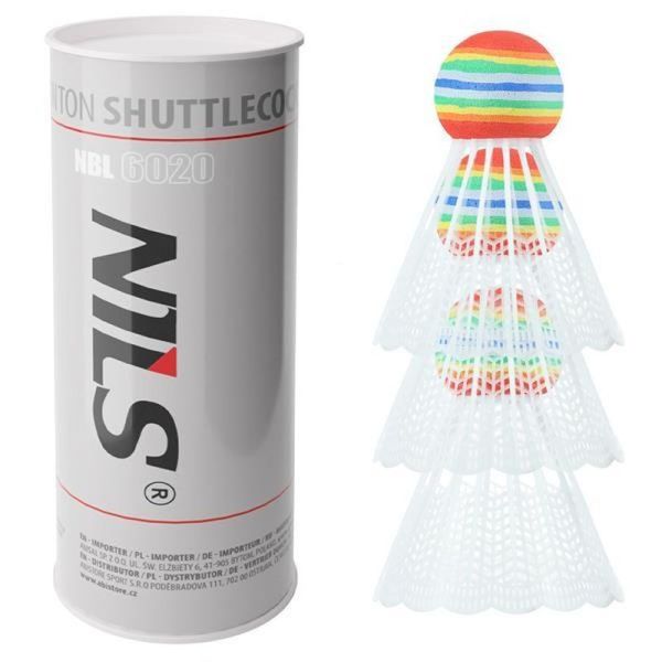 Badmintonový raketoplán NILS NBL6020, nylonový, bílý Badmintonový raketoplán NILS NBL6020, nylonový, bílý