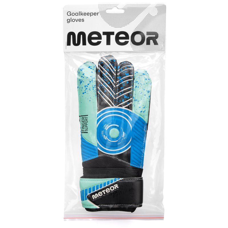 Meteor Defence Torwarthandschuhe, Farbe mintschwarz, marineblau und weiß