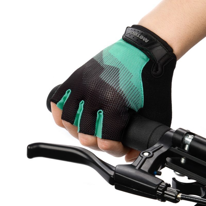 Cyklistické rukavice Meteor MX22, mátová barva