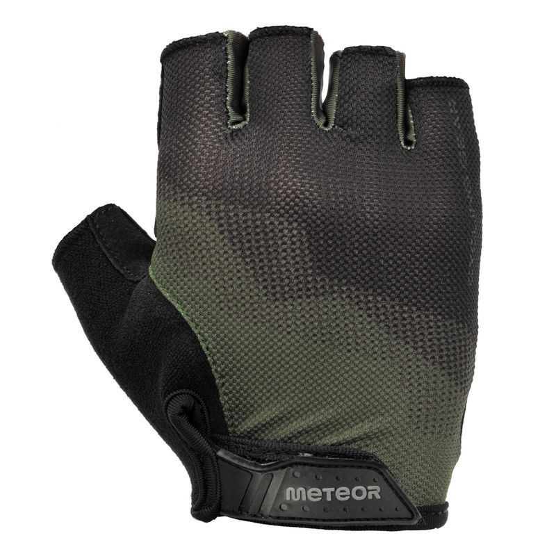 Tmavě zelené cyklistické rukavice Meteor MX21