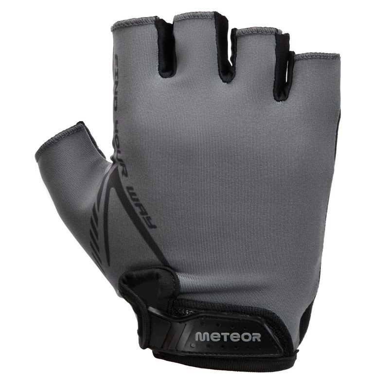 Cyklistické rukavice Meteor MX10, černo-šedá barva