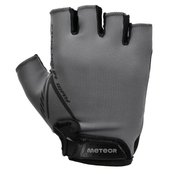 Cyklistické rukavice Meteor MX10, černo-šedá barva