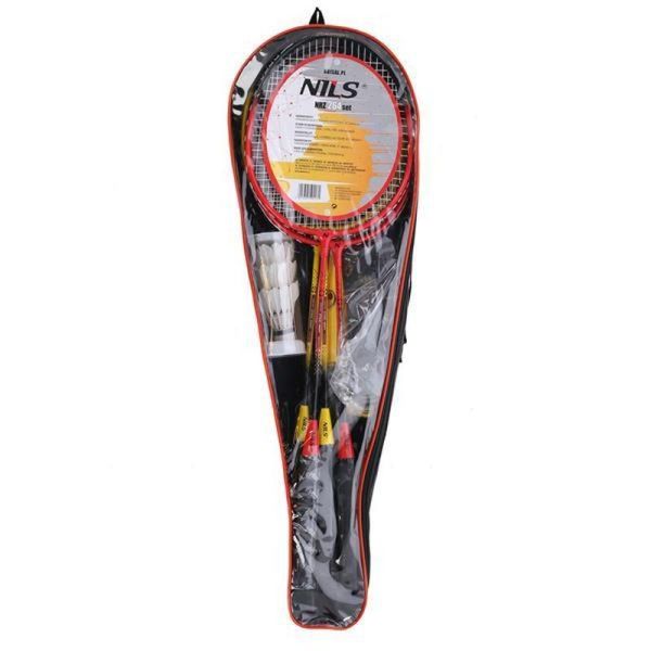 Badmintonová sada NILS NRZ264 (4 rakety+3 šipky+půlky+síť)