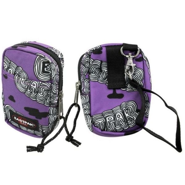 Malá peněženka Eastpak, bílá a fialová barva Malá peněženka Eastpak, bílá a fialová barva