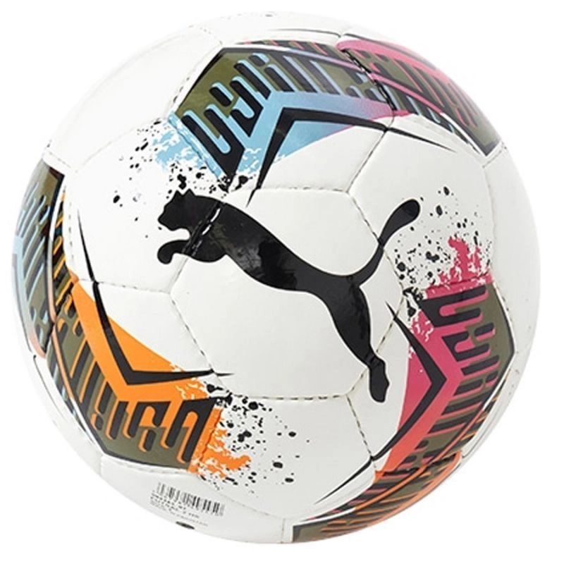 Sálový fotbal Puma Futsal 2HS, velikost 4, barva bílo-modro-oranžovo-červeno-růžová
