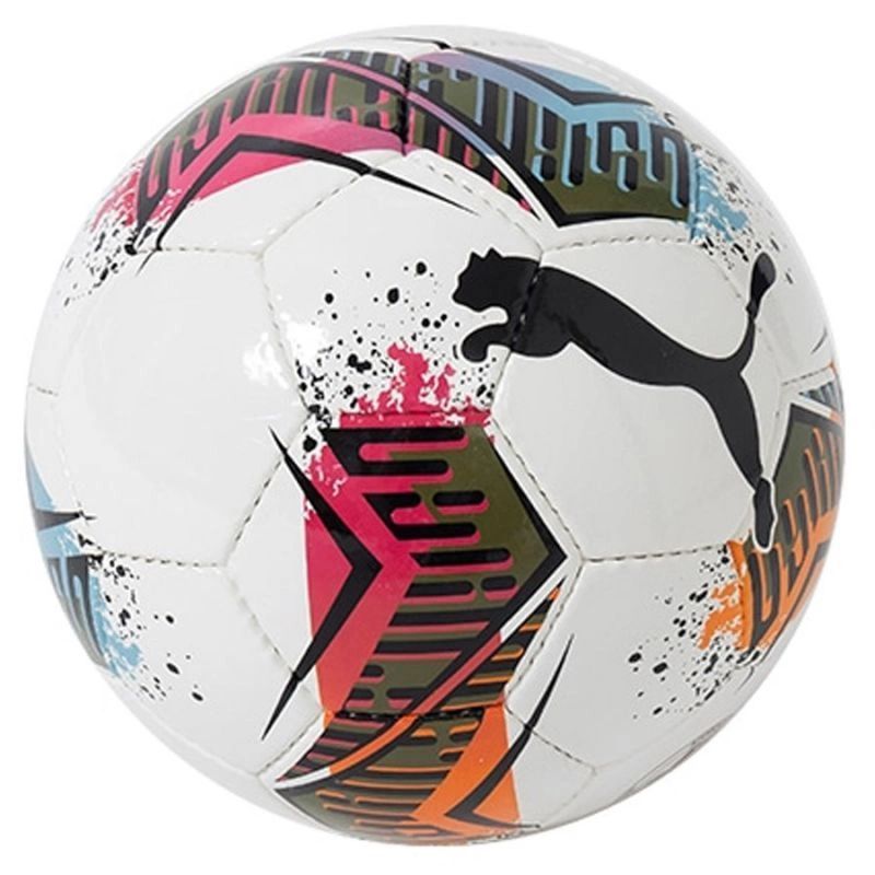 Sálový fotbal Puma Futsal 2HS, velikost 4, barva bílo-modro-oranžovo-červeno-růžová