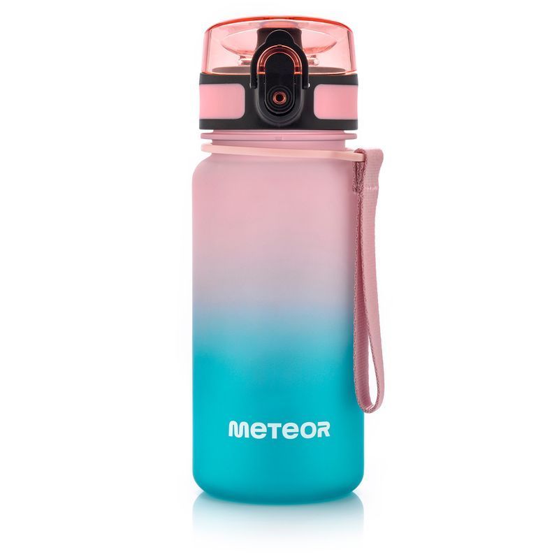 Meteor Sportflasche 350 ml rosa/türkis