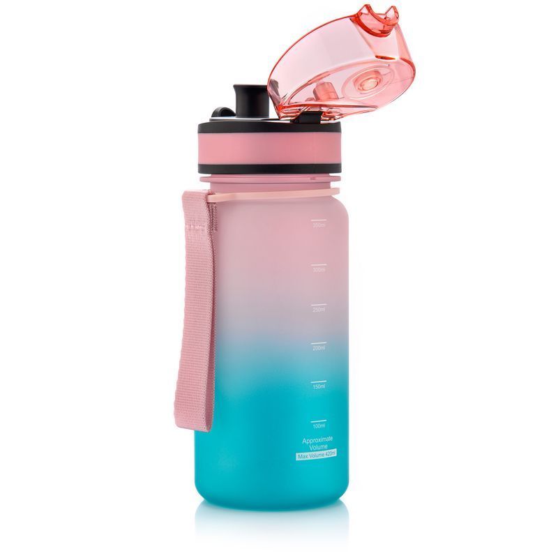 Sportovní láhev Meteor 350 ml růžová/tyrkysová