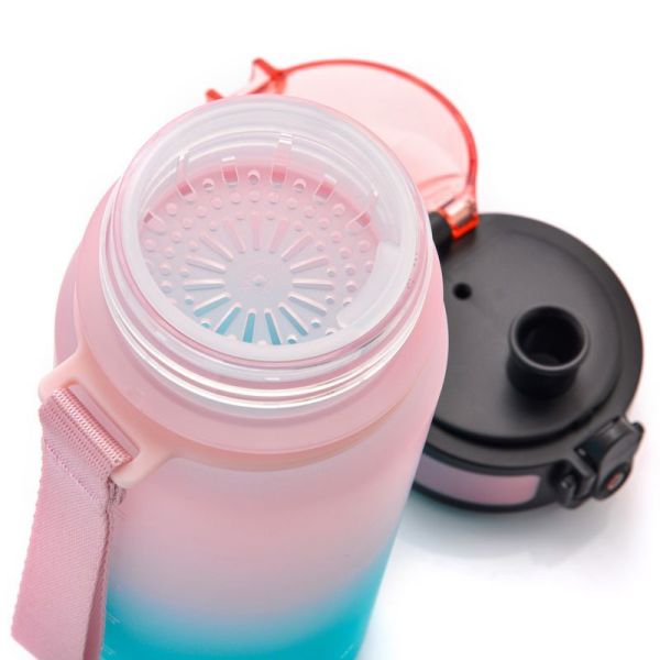 Sportovní láhev Meteor 350 ml růžová/tyrkysová