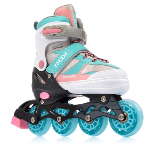 Meteor Rox Rollerskates rosa/hellblau