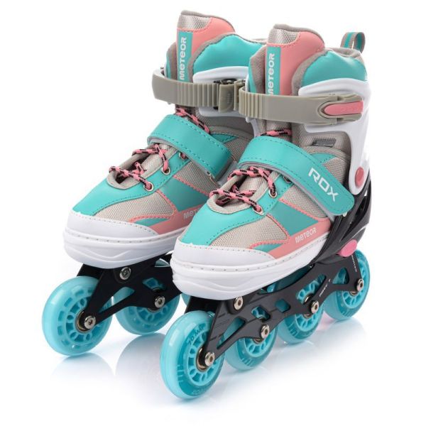 Meteor Rox Rollerskates rosa/hellblau