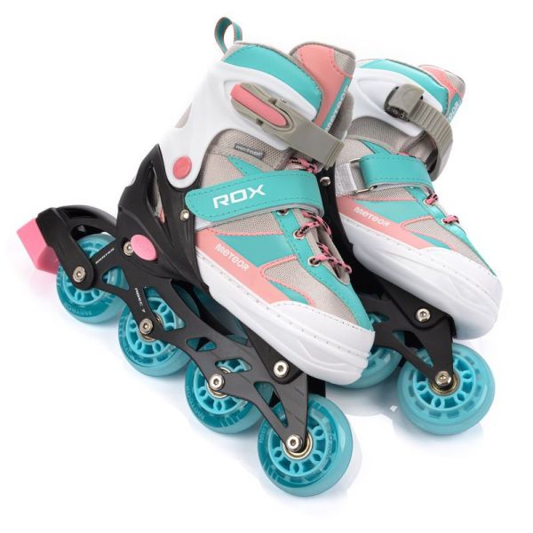 Meteor Rox Rollerskates rosa/hellblau