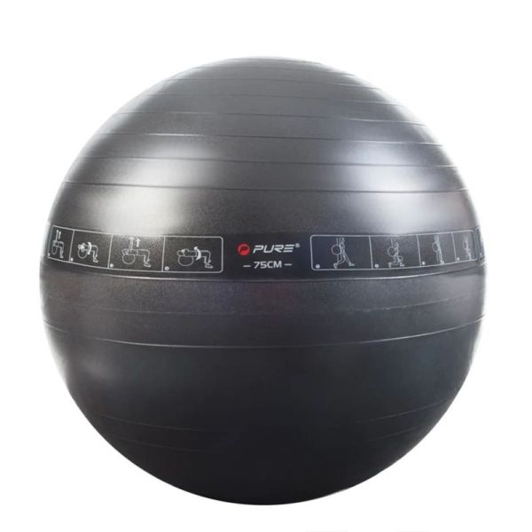 Gymnastický míč Pure 2 Improve, černá barva