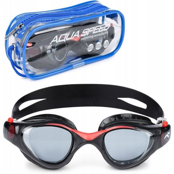 Aqua Speed Maori Schwimmbrille, schwarz und rot