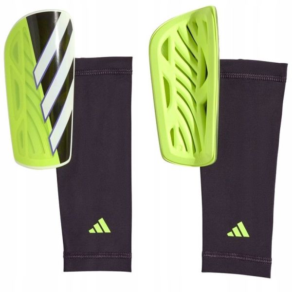 Fotbalový chránič Adidas Tiro SG LGE, žluto-černo-fialový Fotbalový chránič Adidas Tiro SG LGE, žluto-černo-fialový