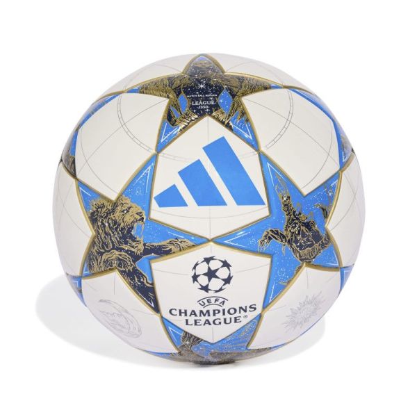 Fotbalový míč Adidas UCL League J350, velikost 4, barva bílo-modro-zlatá Fotbalový míč Adidas UCL League J350, velikost 4, barva bílo-modro-zlatá