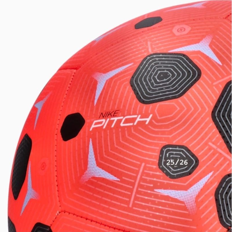 Fotbalový míč Nike Pitch, velikost 5, barva červená/černá